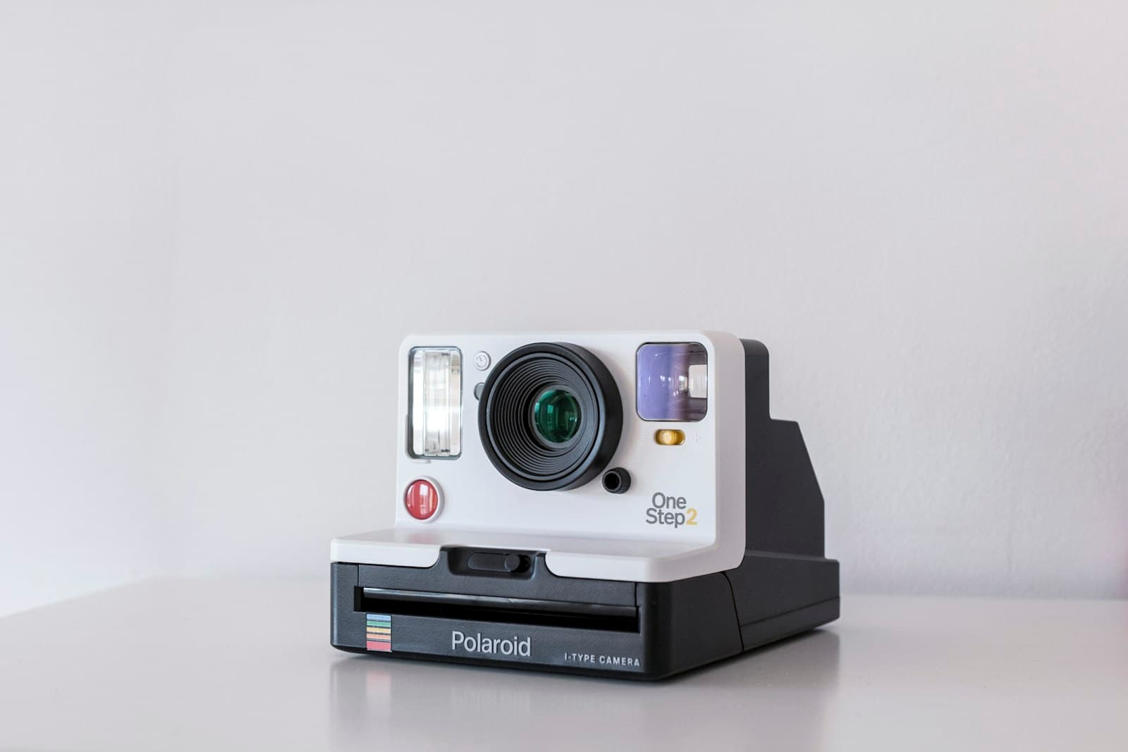 An instant camera, the Rewind Camera Co brand