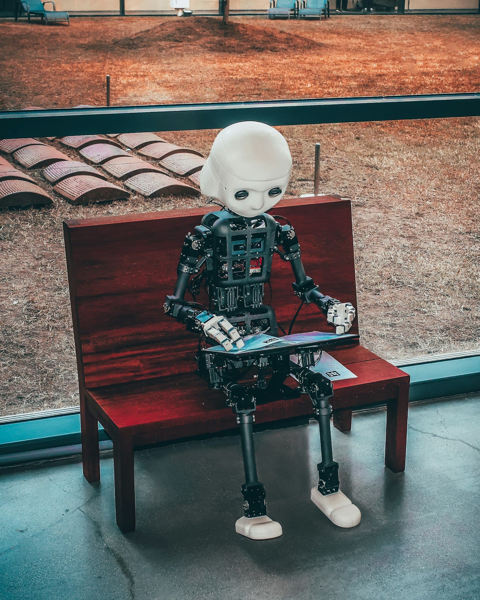 An abstract AI figure rendered in soft light